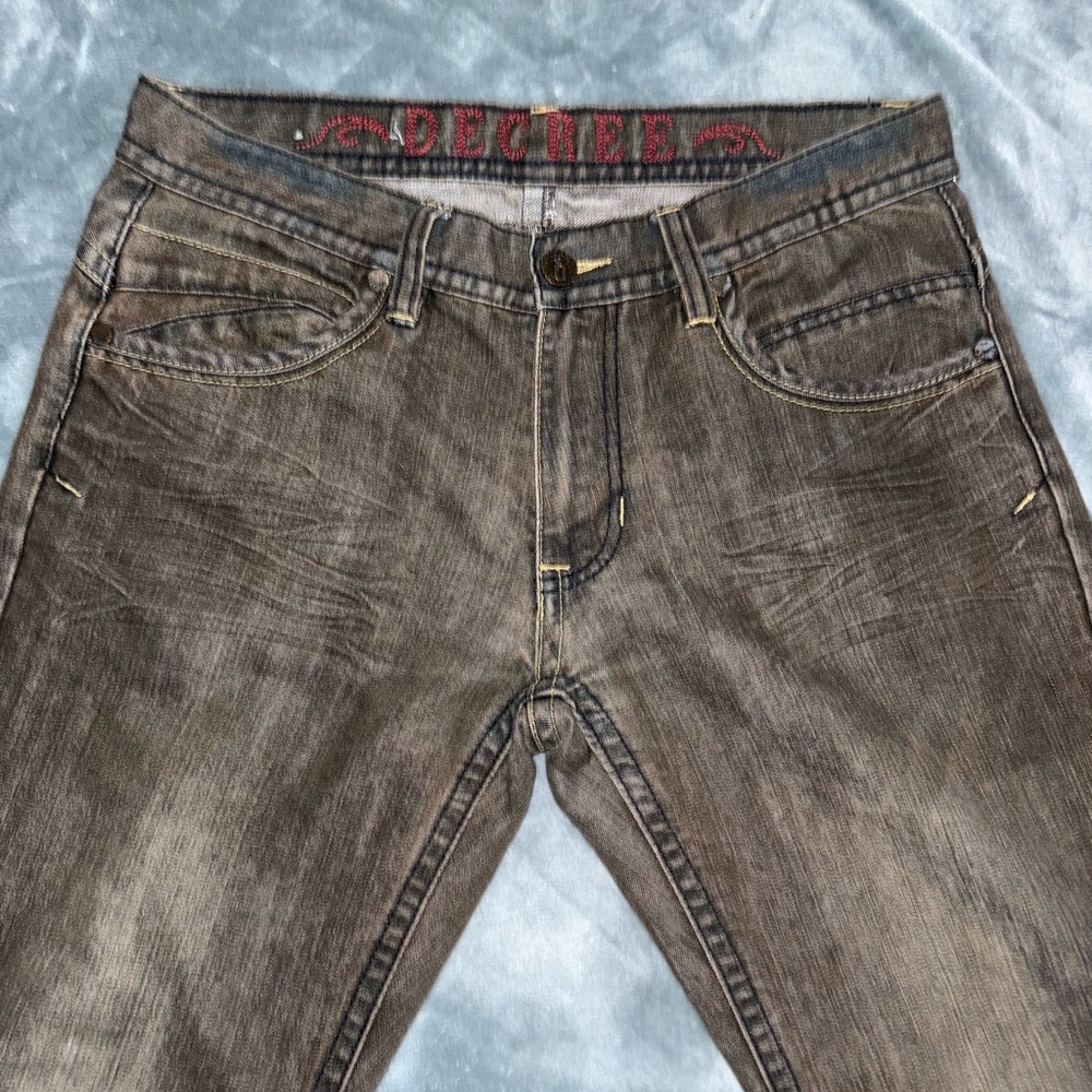 Decree Women's Brown Straight Leg Jeans